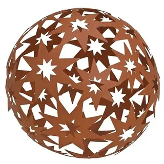 Generisch Dekokugel Deko Garten Metall Kugel Sterne 18cm