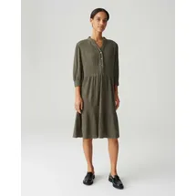 Opus Damen Minikleid | Volantkleid WOLKA in weich fallender Crash-Optik Olive Leaf, 34 - 34