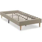 HOMN LIVING Polsterboden Aura 90 x 190 cm, Beige, Lattenrost gepolstert, 30 cm Höhe