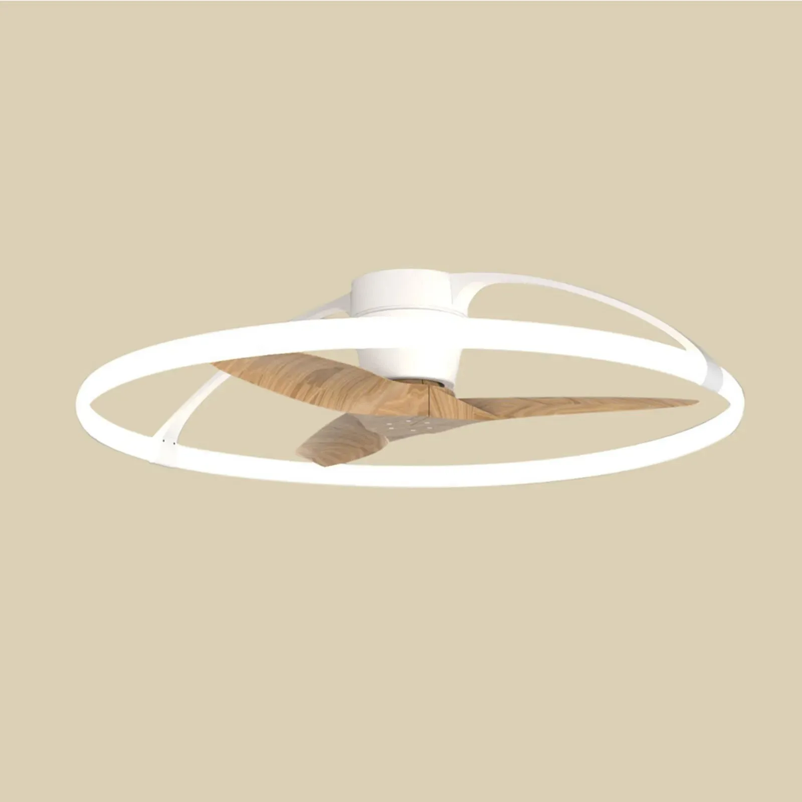 Smart LED-Deckenventilator Nepal, weiß/buche, DC Mantra Iluminación, Nepal, dimmbar, Holz, für Wohnzimmer, Metall, Modern - 26