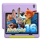 Laptok Android 16 Tablet für Kinder, 10 Zoll, Tablet für Kinder 24 GB + 64 GB, erweiterbar 1 TB, 6000 mAh, Desktop-Modus, geteilter Bildschirm, 5 MP + 8 MP, WiFi 6, BT 5.4, Schutzhülle für Kinder