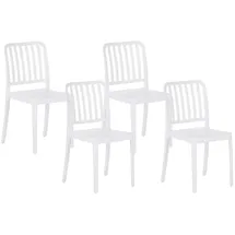 Beliani Sersale Gartenstuhl 42 x 42 x 82 cm weiß 4 St.