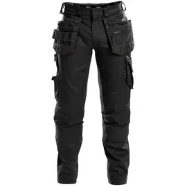 DASSY DASSY® FLUX Stretch-Arbeitshose mit Holstertaschen und Kniepolstertaschen - Größe 60 - SCHWARZ - 60
