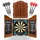 HARROWS Pro's Choice Dartscheibe inkl. 6 Darts