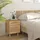 vidaXL Nachttisch Braun Massivholz Kiefer und Natur-Rattan