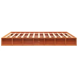 vidaXL Massivholzbett 180 x 200 cm Wachsbraun