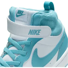 Nike Court Borough Mid 2 Kinder Weiß/Denim Turq 27,5