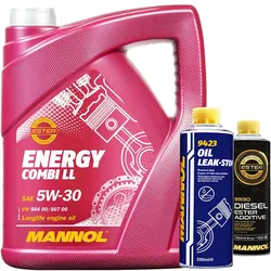 5l Motoröl Mannol Energy Combi Ll 5w30+oil-stop+diesel Additiv Für Vw 504.00: Mannol Mn9423-025pet Mannol Mn7907 Mannol Mn9950-05me