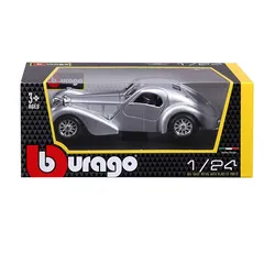 Bburago 18-22092 - Modellauto -  Bugatti Atlantic (silber, Maßstab 1:24)