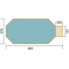 weka Massivholzpool 594 A Sparset 850 x 376 x 116 cm