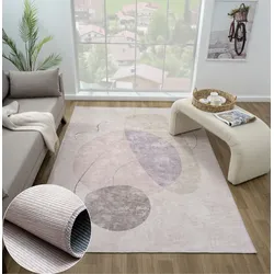 Teppich "Owen Lagerräumung", beige (creme,beige), B:160cm H:10mm L:230cm, Polyester, MYFLAIR MÖBEL & ACCESSOIRES, Teppiche, bedruckt, modernes Design, In- & Outdoor geeignet, waschbar