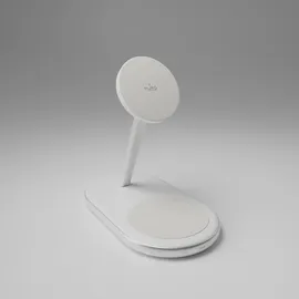 PURO 2in1 Mag Station Kabellose Ladestation für Handy und Kopfhörer - Weiß