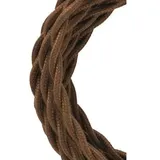 Bailey Electric & Electronics Textilkabel 2x0,75mm2 gedreht 3 m Braun