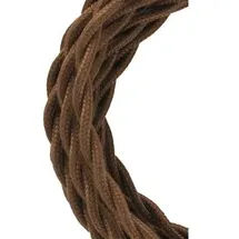 Bailey Electric & Electronics Textilkabel 2x0,75mm2 gedreht 3 m Braun