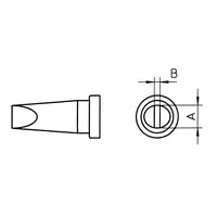 Weller Lötspitze Serie LT, Meißelform, LT D/Ø 4,6 mm,