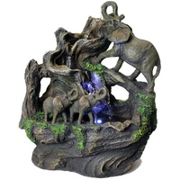 Zimmerbrunnen Elefant mit Beleuchtung Springbrunnen Dekoration Zierbrunnen