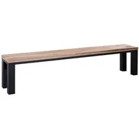 Massivmoebel24 Bank Wildeiche 200x35x45 bianco geölt VILLANDERS #225 -