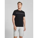 Tommy Hilfiger T-Shirt mit Label-Print, Black, S