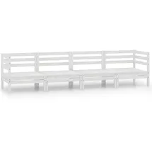 vidaXL Garten-Lounge-Set 4-tlg. weiß Kiefer