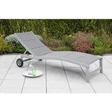 Merxx San Marino Gartenliege 178 x 70 x 105 cm grau/graphit inkl. Rollen
