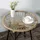 Outsunny Beistelltisch Ø 50 x 52 cm Beige
