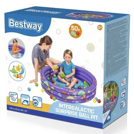 BESTWAY 52466 Bällebad Intergalactic Surprise 102x25 Cm Runder Aufblasbarer Pool - Multicolour - 101L