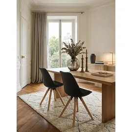 KADIMA DESIGN Esszimmerstuhl Lund Stoff grau 2er Set