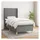 vidaXL Boxspringbett 100 x 200 cm Dunkelgrau