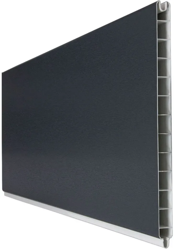 GroJa BasicLine PVC-Steckzaun Sichtschutzzaun Anthrazitgrau Einzelprofil Sichtschutz Lamellenzaun