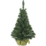 OEM Mini Weihnachtsbaum im Jute Sack Grün 75 cm