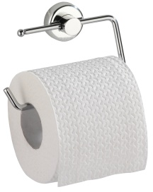 WENKO Simple Power-Loc Toilettenpapierrollenhalter, Offener Toilettenpapierhalter aus Chrom, Farbe: Chrom