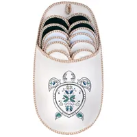 ONVAYA ABS Gästepantoffel, Schildkröte, 6er Set, Antirutsch Sohle Pantoffel bunt