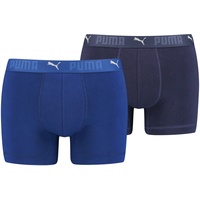 Puma Basic Boxershorts blau/white logo XL 2er Pack