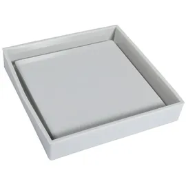 Rayher Silikon Gießform Untersetzer Quadrat 10,5 cm x 10,5 cm Füllmenge 100ml grau