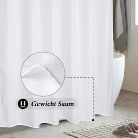 HAYRETS Duschvorhang 250 x 230 cm weiß