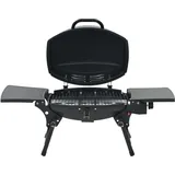 vidaXL Tragbarer Gasgrill mit Kochzone Schwarz