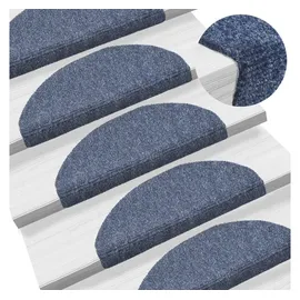 vidaXL Selbstklebende Treppenmatten 5 Stk. Blau 65x21x4cm Nadelvlies
