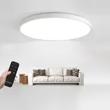 JDONG 72W Led Deckenleuchte Ø 58*5CM Dimmbar mit Fernbedienung 3000K-6000K Wohnzimmerlampe Flach Rund Deckenlampe moderne Leuchte für Büro Schlafzimmer - Weiß