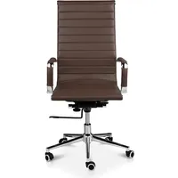 Lifa Living Bürostuhl Brisbane Dunkelbraunes PU-Leder