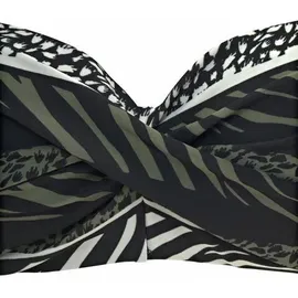 Bruno Banani Bügel-Bandeau-Bikini Damen Grün/Mehrfarbig 42 Cup B