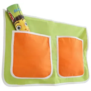 TICAA Betttasche für Hoch- und Etagenbetten Grün-Orange
