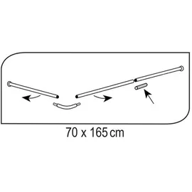 RIDDER Universal-Winkelstange Wien Ø 25 mm weiß