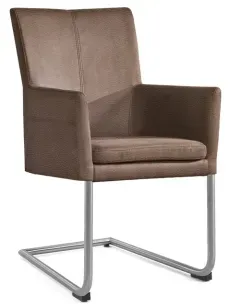 Niehoff Colorado Schwingstuhl AL 642, Rundstahl, Microfaser Atlantis Havanna braun