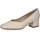 CAPRICE Pumps aus Leder Kleiner Absatz, Cremefarben (Cream Perlato), 40 EU