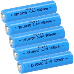 5x XCell Lithium 3,6V Batterie ER10450 AAA - Zelle