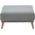 Atlantic Home Collection Hocker Elvis 86 x 43 cm Grau/Schwarz/Weiß