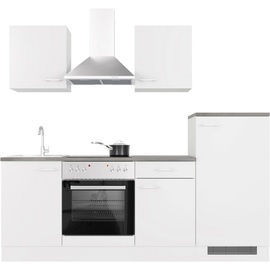Flex-Well Küche »Lucca«, wahlw. mit E-Geräten, Breite 220 cm, weiß