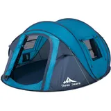 Three Bears wasserdichtes Sofort Pop Up-Zelt für 4 – Doppellagiges Zelt mit automatischem Aufbau, perfekt für Camping und Outdoor-Reisen