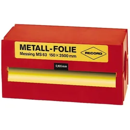 Record Metallfolie Messing 150 x 2500 x 0,1 mm