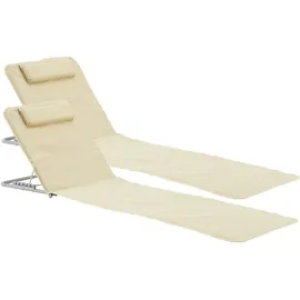[en.casa] Strandmatte Cellorigo 160 x 49 x 42 cm Beige